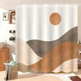 thumbnail image 5 of Boho Mountain Shower Curtain Minimalist and Abstract Shower Curtain Set Fabric Shower Curtains Bathroom Set with 12 Hook Boho Mountain 5 72×72 Inches, 5 of 6