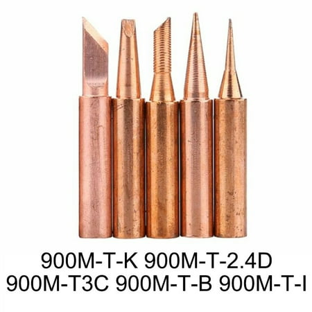 

5 Pcs/Lot Set 900M-T Copper Soldering Tip Lead-free Solder Iron Welding Tips