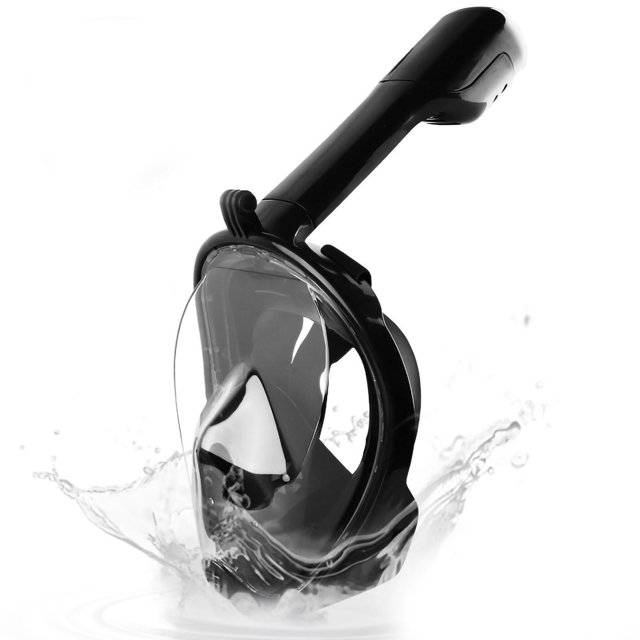 Housse de Protection Intégrale Anti-Buée Vue 180 Degrés Tube de Respiration Pliable Détachable Équipement de Plongée
