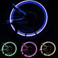 thumbnail image 2 of 4 luces LED para ruedas de coche, moto y bicicleta, tapas de válvulas de neumáticos, linternas decorativas, tapas de válvulas de neumáticos, lámparas de neón intermitentes para radios (paquete de 4), 2 of 5