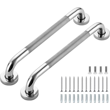 Grab Bars for Bathtubs and Showers 2 Pack Suction Grab Bar, Heavy Duty Shower Handle Removable Bath Handrails for Seniors and Elderly, Bathroom Safety Grip No Drilling Waterproof