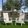 thumbnail image 2 of Flash Furniture Sawyer Poly Resin Wood Adirondack Chair - White (Set of 2), 2 of 9