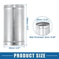 thumbnail image 4 of Universal Aluminum Alloy Intake Piping Adapter 63mm 2.5" OD 4.72" 120mm Length Pipe Connector (Set of 2), 4 of 6