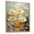 thumbnail image 2 of Designart "Tranquil Golden Pond Of Lotus I" Lotus Floater Framed Wall Art Prints, 2 of 5
