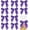 Purple, variant on 50 Pieces Mini Satin Ribbon Twist Tie Bows, DIY Twist Tie Bows, Crafts Tying Up for Halloween Christmas Wedding Gift Wrapping Candy Treat Bags Decoration