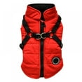 thumbnail image 1 of Pet Printed Cold Weather Coat Harness Pet Winter Warm 2 In 1 Outfit Padded Jacket For Small Puppy Dogs, 1 of 7