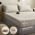 thumbnail image 3 of Simple&Opulence 100% Linen Sheet Set Solid Color- 6 Pcs Washed French Flax Bed Sheets (1 Flat Sheet, 1 Fitted Sheet, 4 Pillowcases) - Breathable Home Collection (Basic Linen, Queen), 3 of 8