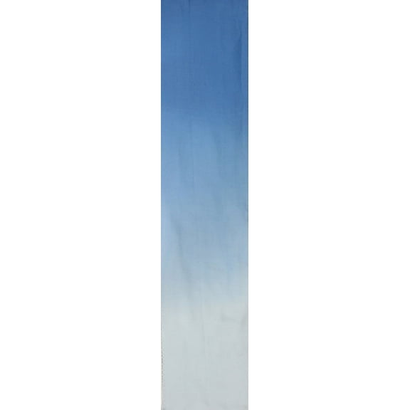 DECORATIVE SILK INC. 100% PURE SILK CHARMEUSE FABRIC 45" DRESSMAKING SEWING 11COLOR OMBRE BY THE YARD (CEDUR FRENCH BLUE/BABY BLUE)