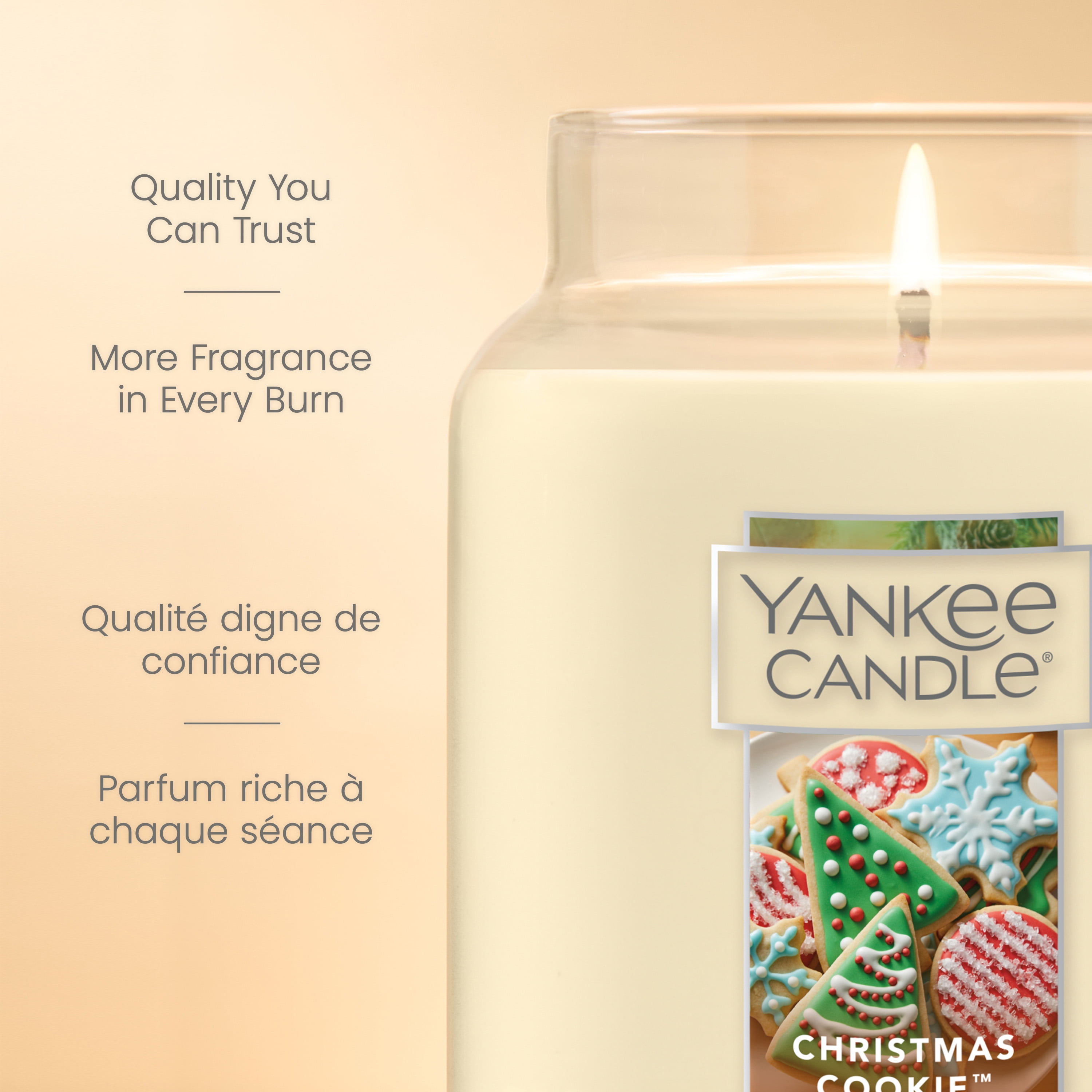 Yankee Candle Scented Candle, Christmas Cookie, 22 oz Original Large Jar, 1 Wick