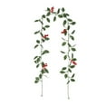 thumbnail image 2 of Dserhfy Simulated Christmas Rattan Vine No Maintenance Faux Willow with Red Berry Garland Wedding Party Home Decor, 2 of 8