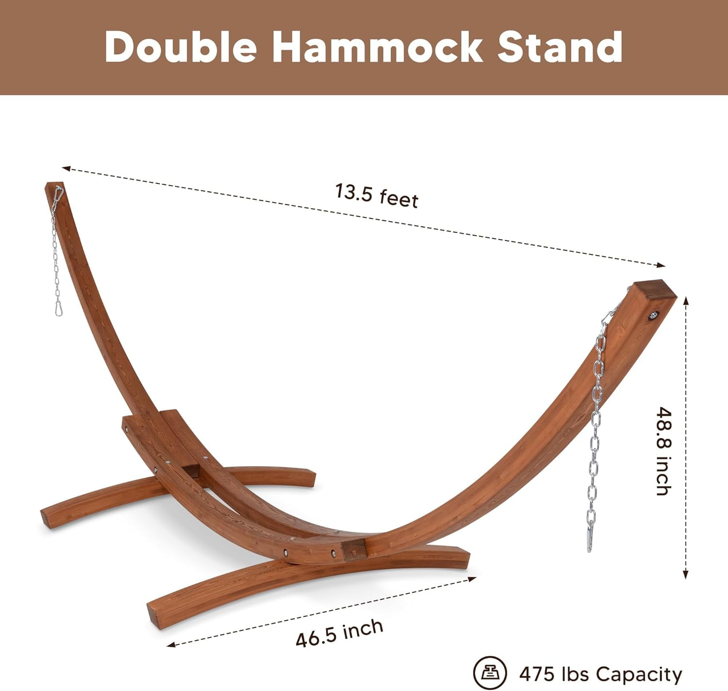 SUNCREAT Freestanding 2 Person Rope Hammock with Stand, Stand Alone Hammocks for Outside, 475 lbs Capacity, Gray Green