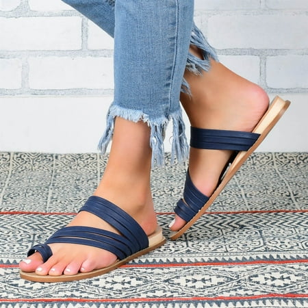 

Slippers Fashion Women s Summer Slip-On Flat Beach Open Toe Breathable Slippers Shoes