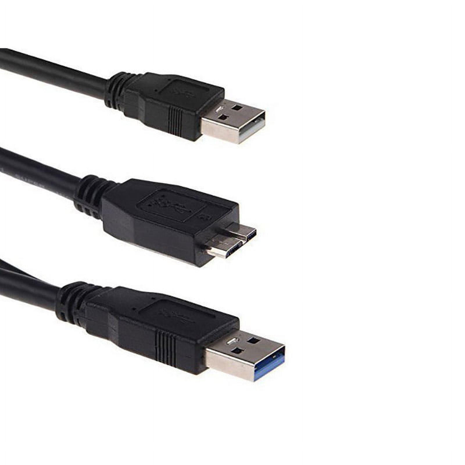 Insten Dual USB 3.0 Type A to Micro-B USB Y Shape Cable for External Hard  Drives