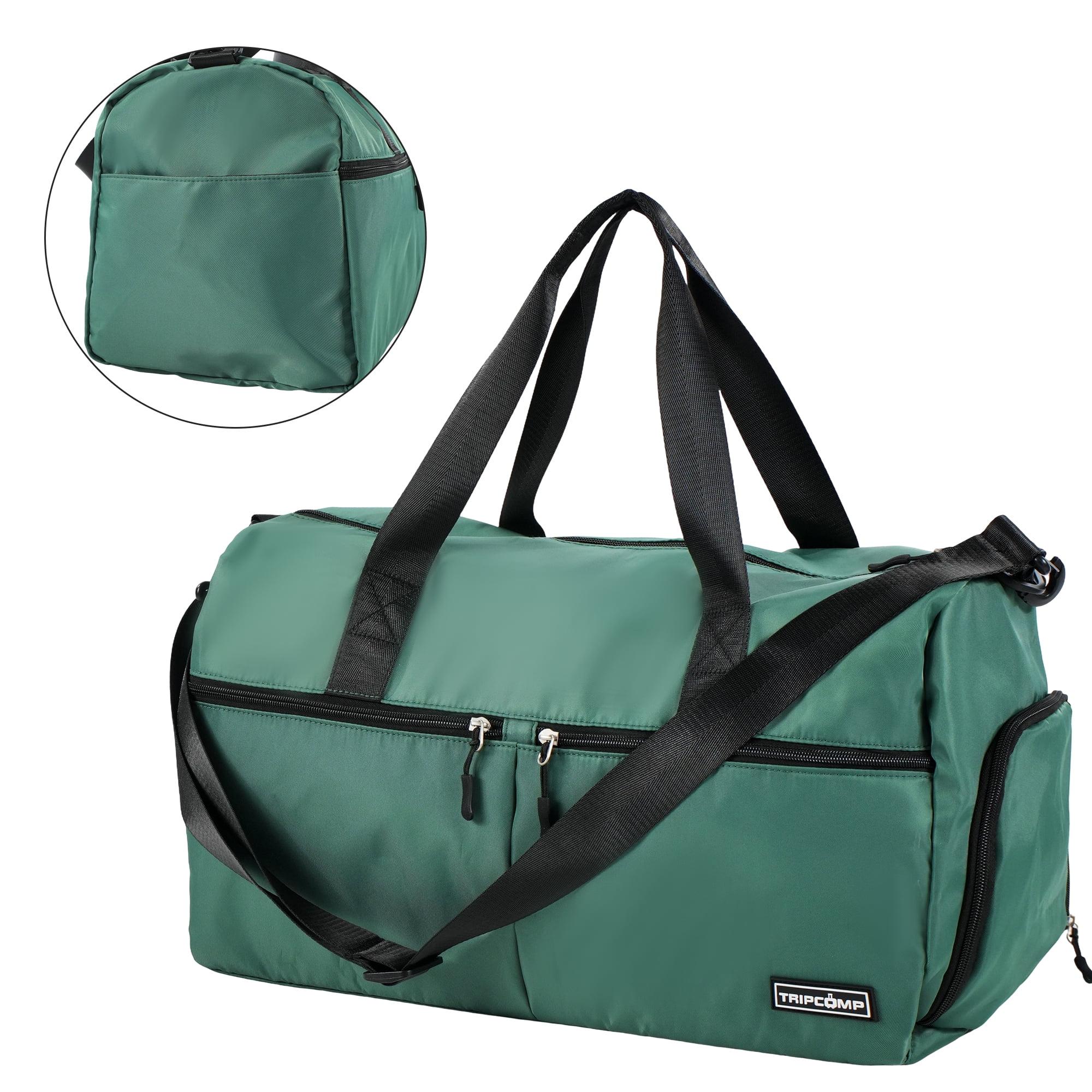 Tripcomp 7-Piece Hardside Luggage Set, Lightweight Suitcase with Spinner Wheels, TSA Lock and Travel Bag,Retro green