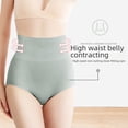 thumbnail image 4 of Ropa interior de cintura alta para mujer, moldeadora de abdomen, moldeadora de cintura, levantadora de cadera, antibacteriana, de grafeno, de algodón puro, con entrepierna, pantalones cortos de talla, 4 of 6