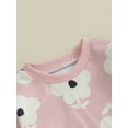 thumbnail image 5 of Wassery Kids Girl Fall Outfits 3M 6M 12M 18M 24M 3T 4T Toddler Girl Floral Print Long Sleeve Round Neck Sweatshirt Long Pants Set 2 Piece Autumn Clothing for Newborn Girl, 5 of 8