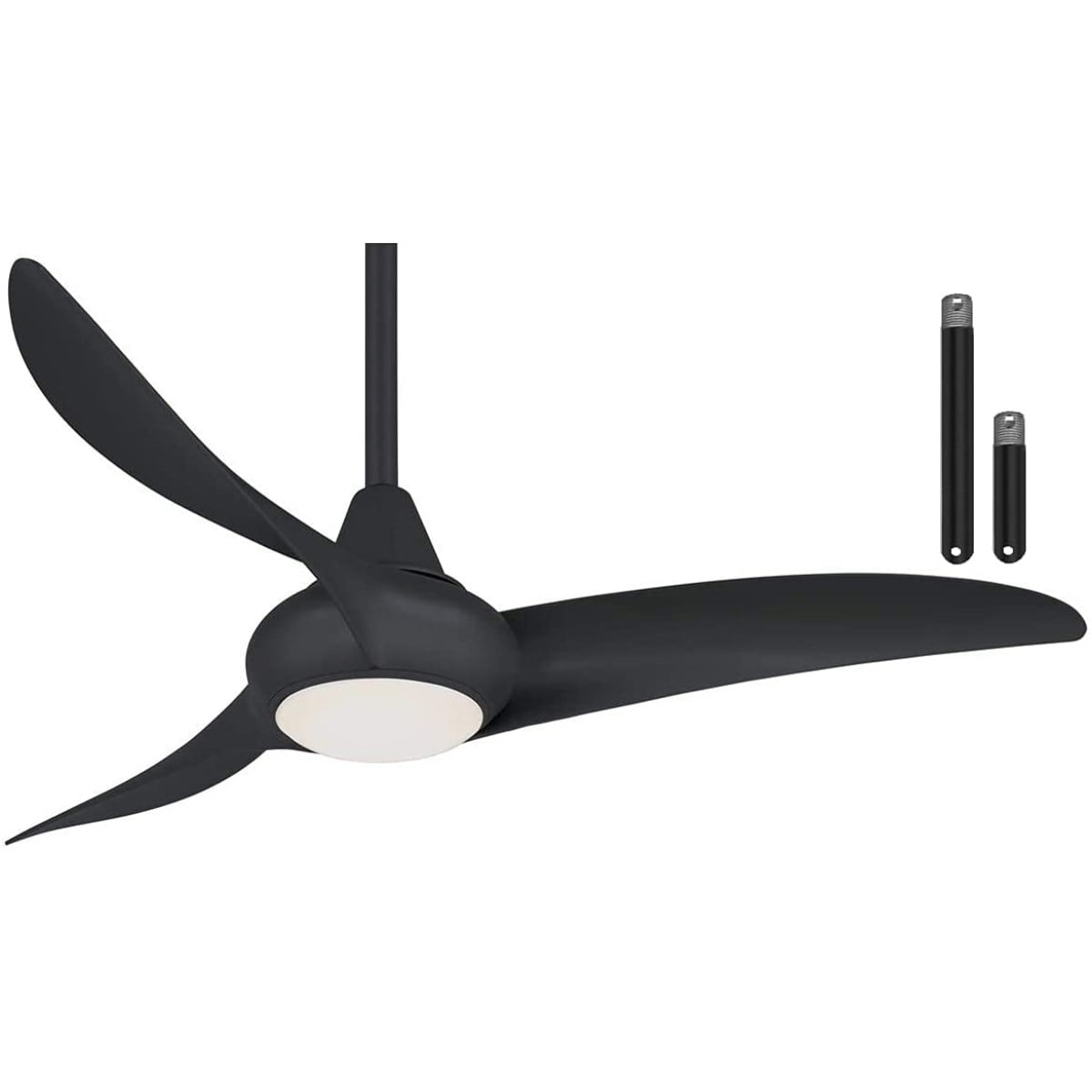 MinkaAire Light Wave LED 44" Ceiling Fan with 3 blades Coal w/ Extra