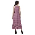 thumbnail image 4 of Moomaya Robe Longue Imprimée pour Femmes, Fente avant, Aguichant, Sans Manches, en Rayonne, Robe de Mariage, 4 of 4