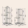 thumbnail image 3 of Rugerasy 5 Tier Tiered Plant Stand,Plant Stand Indoor with 4 Wheels,Plant Rack for Patio Gardens Bedroom Corner Iiving Room Balcony,Matte,Black, 3 of 5
