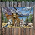 thumbnail image 3 of Glacier National Park Montana Animals Bear Eagle Deer Bobcat Wolf Home Business Office Sign, 3 of 4