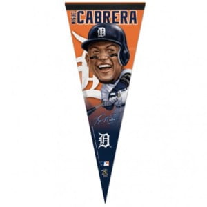 Detroit Tigers Miguel Cabrera Caricatation Fanion Premium