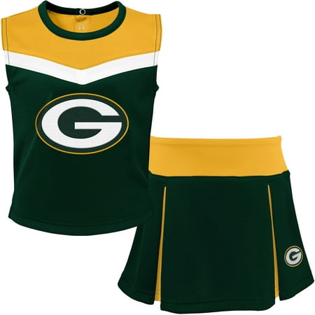 Green Bay Packers Youth Two-Piece Spirit Cheerleader Set - Green/Gold