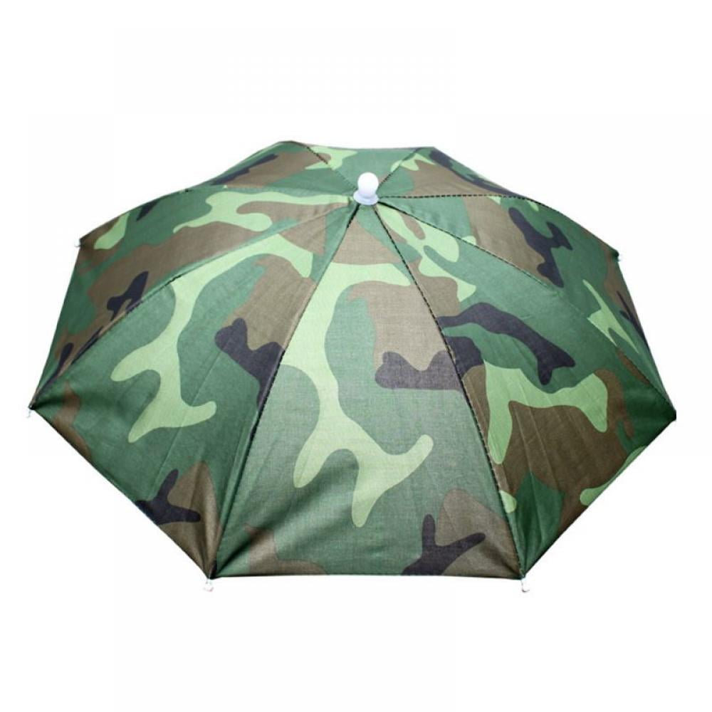 Umbrella Hat with Elastic Band, Waterproof Fishing Umbrella Hat for ...