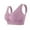 Purple, variant on Wdfiry Womens Yoga Bras Round Neck Push Up Traceless Sports Bras Gathering Full Coverage Breathable Wireless Workout Bras, S-5XL