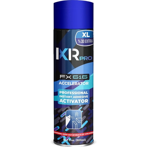 IXIRPRO CA Glue Activator Spray 16.9 oz – Fast Dry (10 Seconds) Super Glue Accelerator for Instant Bonding, Woodworking, Plastic, Metal, 3D Printing & Repairs