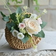 thumbnail image 6 of YHAICO Easter Basket Buckets Egg Buckets Gifts Tote Bags Egg Hunt Cute Cookies Beach Storage for Holiday Picnic Flower Basket Rattan Woven Basket Portable Flower Girl Flower Arrangement Storage, 6 of 6