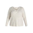 thumbnail image 5 of Terra & Sky Women's Plus Thermal Henley Top, Available in 1 and 2-Pack, Sizes 0X-5X, 5 of 6