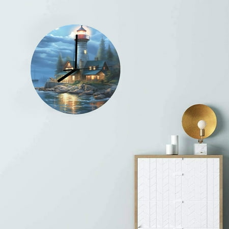 Wall Clock Artwork - Personalized Clocks 11.6 - Castle Rock Lighthouse