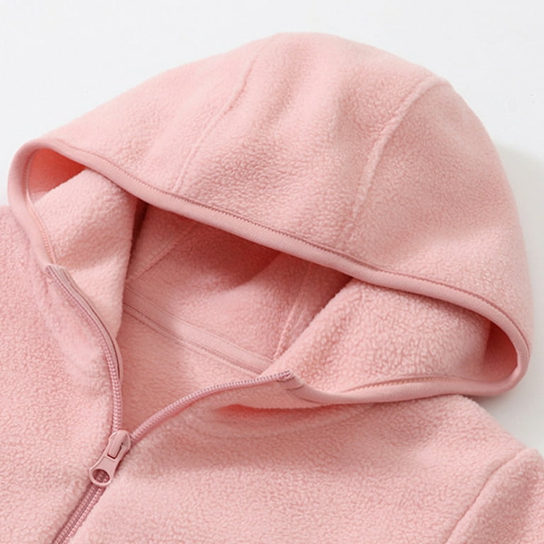 BULLPIANO Toddler Polar Fleece Full-Zip Hooded Jacket
