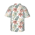 thumbnail image 3 of Uemuo Lilies Flowers Printed Regular Fit Short Sleeve Casual Hawaiian Shirt for Men,Aloha shirt,Tropical shirt,Floral print shirt,Vacation Beach shirt-, 3 of 9