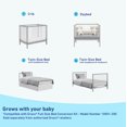 thumbnail image 4 of Graco Teddi 4-in-1 Convertible Mini Baby Crib with Mattress, Pebble Gray/White, 4 of 9