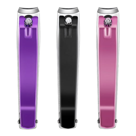 FACEGA 3Pcs Nail Clippers for Women,Carbon Steel Nail Trimmer,Curved Pliers Blade Fitted Grip Nail Clippers for Women,Mix1