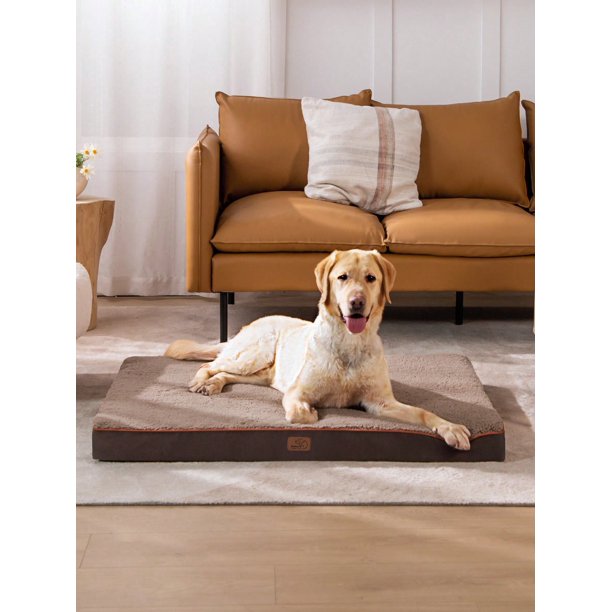 Bedsure Dog Bed - Orthopedic Waterproof Dog Beds With Removable Washable Cover For Dogs, Egg Crate Foam Pet Bed Mat