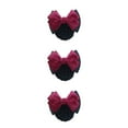 thumbnail image 1 of Maytalsory Professional Hair Plate Mesh Pocket Easy To Wear Elastic Hair Nets Bowknot Hair Clip Hairnets Cloth Bow Work Hair Clips Two Bows- rose red 3Set, 1 of 6