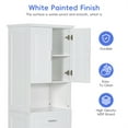 thumbnail image 4 of Tall Bathroom Cabinet, Bathroom Storage Cabinet with Laundry Basket and Upper Storage Cabinet, Large Storage Space Tilt-Out Laundry Hamper, 4 of 7
