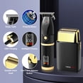 thumbnail image 5 of HIENA PRO Cortapelos y afeitadora de láminas para hombres, cortapelos profesionales inalámbricos con pantalla LCD, recortadora de pelo sin huecos, afeitadora de doble lámina, regalos para hombres, 5 of 5