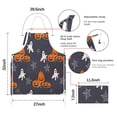 thumbnail image 7 of Halloween Pumpkins Ghosts and Spider Webs Apron-Garden Aprons for Women with Pockets-Cotton Linen Waterproof Kitchen Cooking Gardening Aprons Adjustable for Kitchen,Cooking,BBQ and Salon 32"x27", 7 of 7