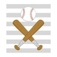 thumbnail image 2 of Robinson, Tamara 20x24 White Modern Wood Framed Museum Art Print Titled - Baseball Stripes, 2 of 4