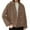 Khaki, variant on UJNDER Winter Jackets for Women Stylish Plus Size Short Coat with Notched Lapel Thickened Warm Wool Blend Outerwear Blue M