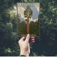 thumbnail image 2 of Palo Alto, California, California Redwoods (4x6 Birch Wood Postcards, 2-Pack Stationary, Rustic Home Wall Decor), 2 of 5