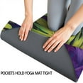 thumbnail image 3 of Colorful Leaf Pattern Hot Yoga Mat Towel Non Slip for Hot Yoga - Quick-Drying Yoga Mat Cover with 4 Corner Pockets with Travel Bag - Hot Yoga Towel Non Slip 74"x26", 3 of 6