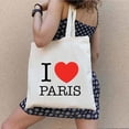 thumbnail image 5 of Bolso de compras con diseño de la Torre Eiffel de París, Francia, de gran capacidad, para mujer, de lona, ecológico, para estudiantes, tipo libro, 5 of 5