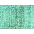 thumbnail image 1 of Ahgly Company Machine Washable Indoor Rectangle Persian Turquoise Blue Traditional Area Rugs, 5' x 8', 1 of 4