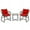 Brown, variant on Spaco 3 Pieces Patio Rattan Bistro Set, Outdoor Patio Rattan Conversation Bistro Set, Cushioned Chair Glass Table Deck-Red