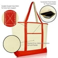 thumbnail image 5 of DALIX Pineapple Tote Bag Reusable Grocery Natural Canvas Fruits in Red, 5 of 7