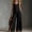 Black, variant on Women's Jumpsuit Solid Color Button Down Split Casual Wide Leg Pants Overalls Jumpsuits One Piece Rompers Sleeveless Jumpsuit for Women With Pockets Black XXXL